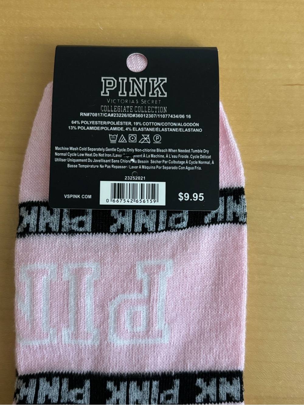 NWT PINK Ankle Socks with Dog Bag Charm/Keychain - Picture 5 of 5